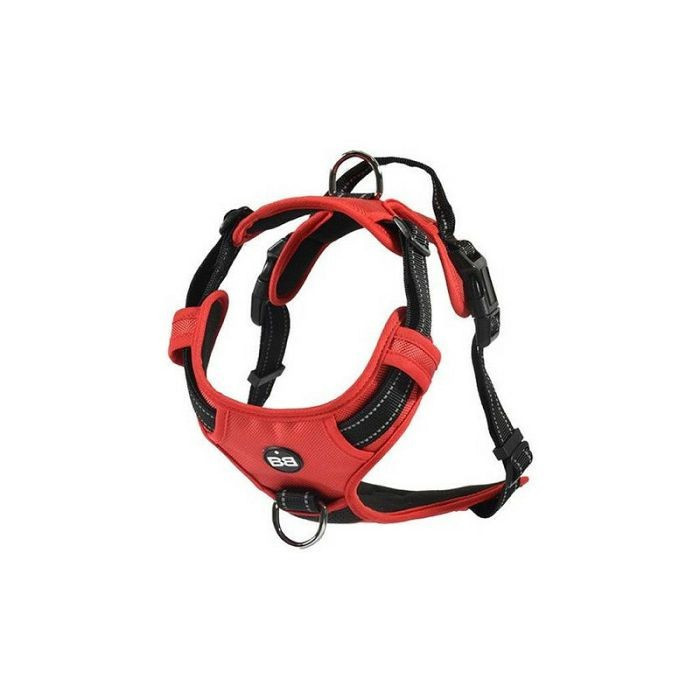 Front view of Croci Bobby Rando Walk dog harness with double metal rings and reflective details on a