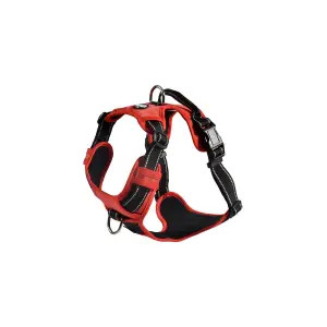 Side view of Croci Bobby Rando Walk harness showing adjustable straps and padded chest piece on whit