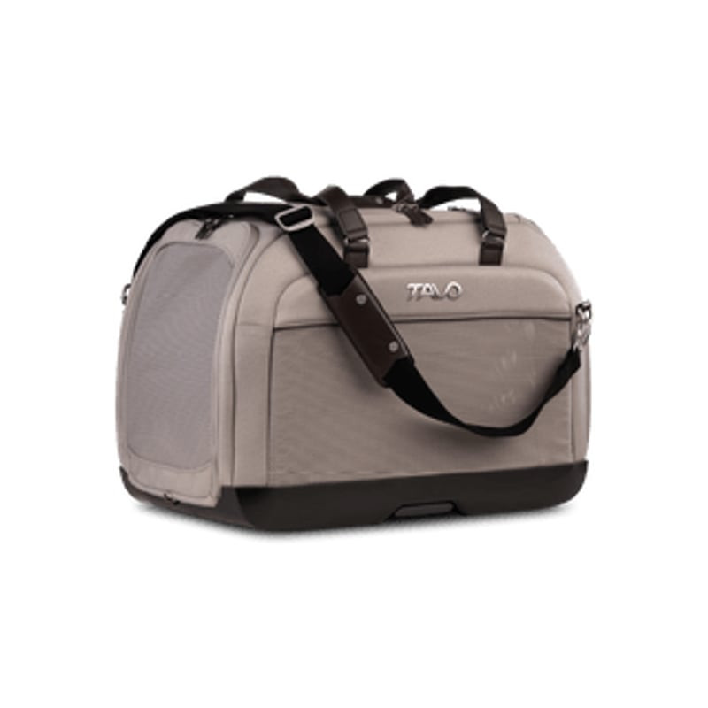 Siège auto et sac de transport pour chien Tavo Pets Hendrick vu de face, avec panneaux en maille et 