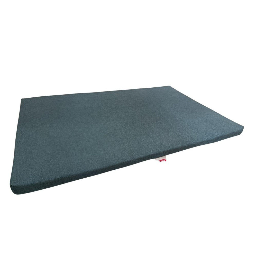 ZOLUX 1116131 large dog cushion with grey removable cover, rectangular shape, placed on floor, side 