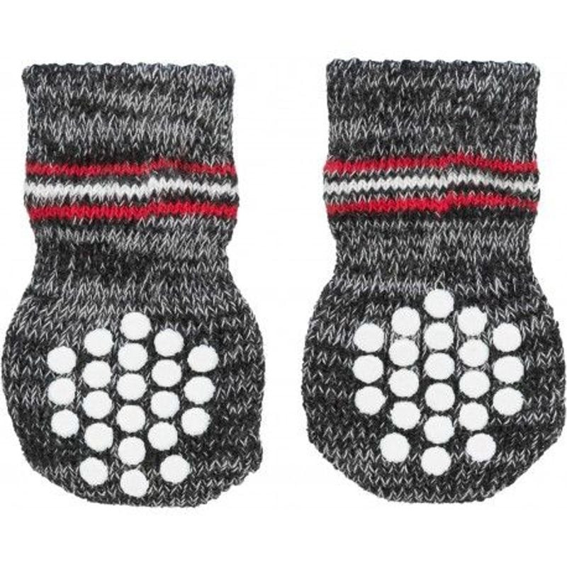 Paire de chaussettes antidérapantes Trixie pour chien taille L-XL avec picots antidérapants sur la s