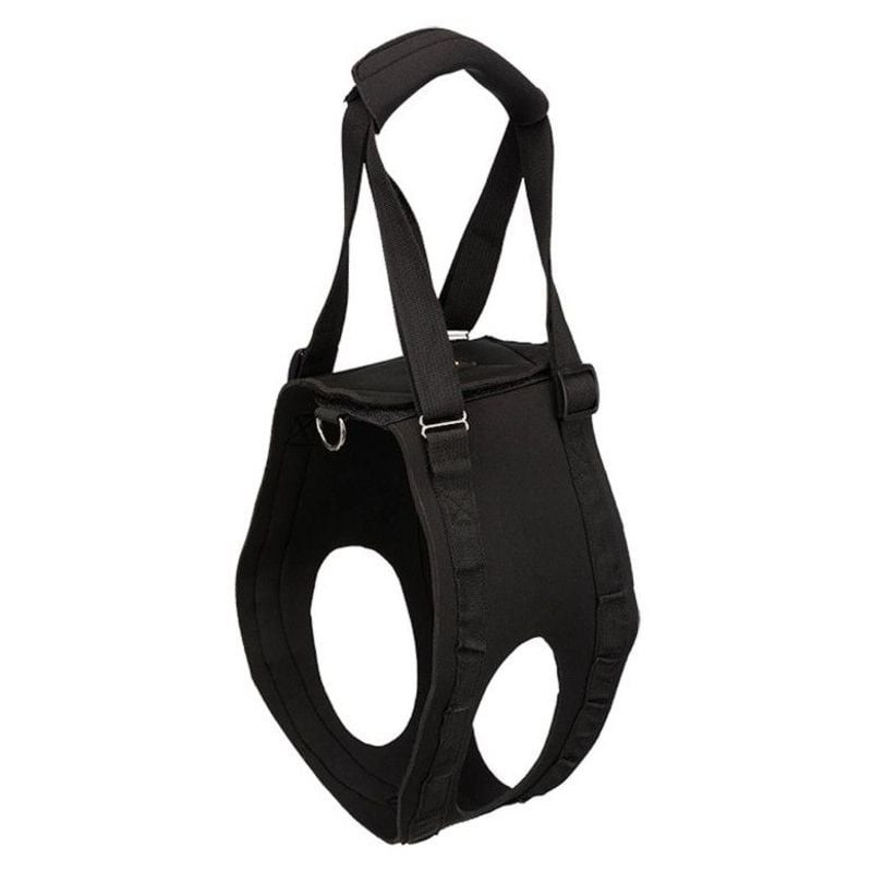 Harnais aide à la marche Trixie 1968761 pour chien noir, taille L-XL, en néoprène avec poignées de s
