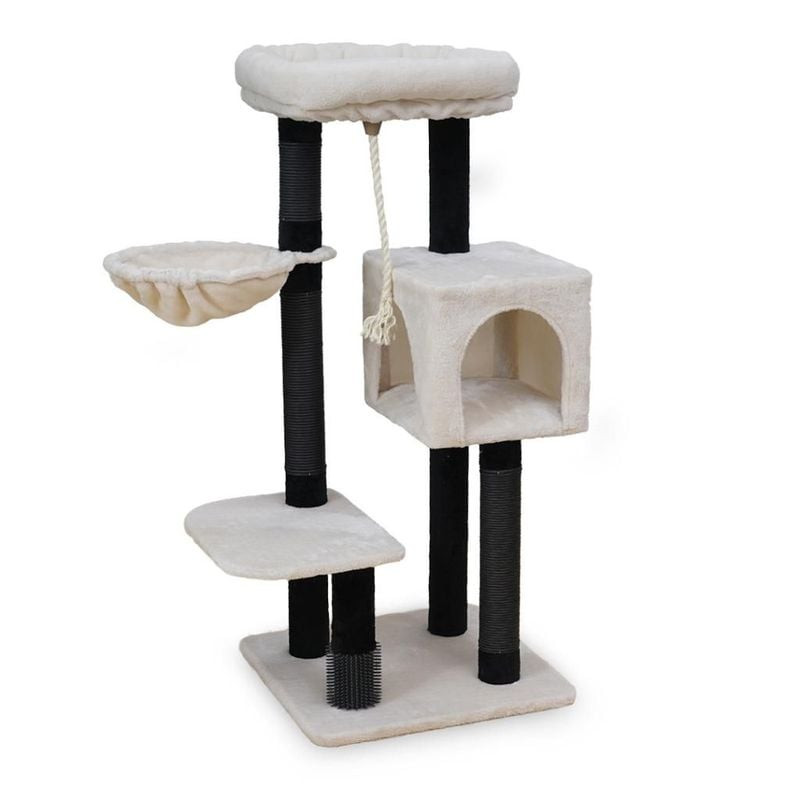 Arbre à chat DUVO Dave avec plateformes, maisonnette, hamac et poteaux à griffer