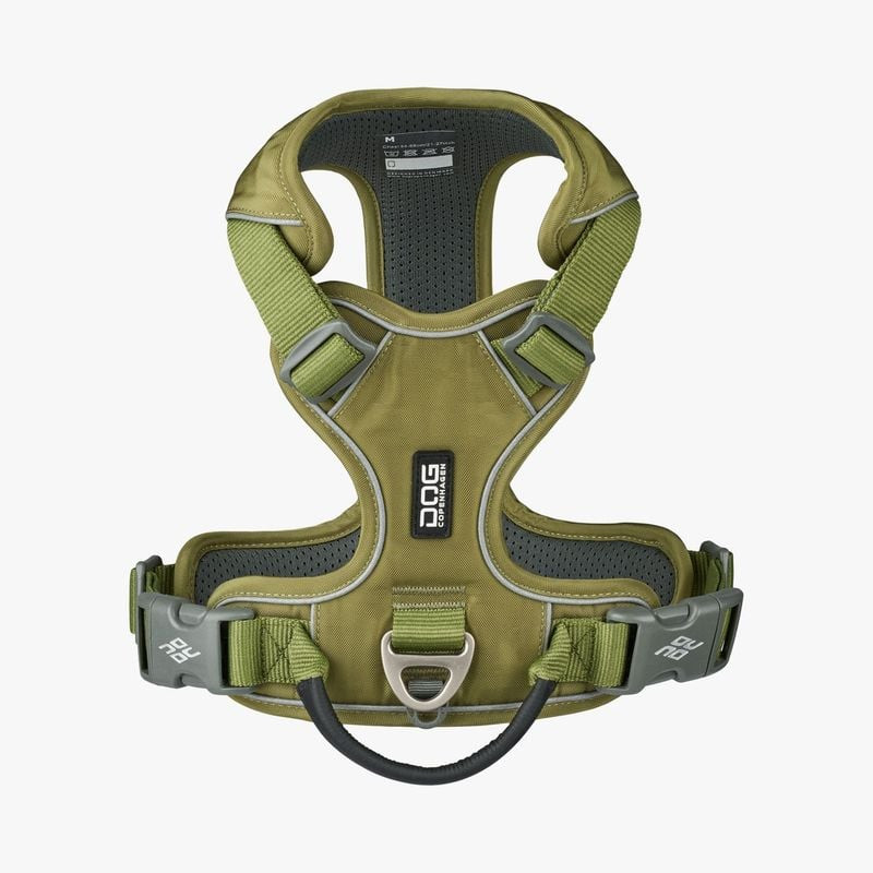 Packshot du harnais DOG Copenhagen Comfort Walk Pro™ en gris, montrant une vue de face avec des bord