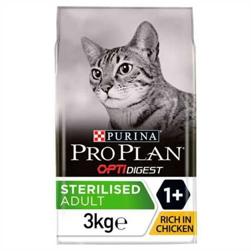 Autre angle du sac Purina Pro Plan Optidigest Stérilisé Adulte montrant l'étiquette OPTIDIGEST et la