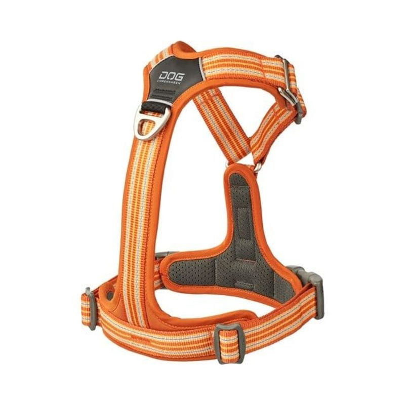 Harnais DOG Copenhagen Comfort Walk Air 3.0 noir vue de face montrant le plastron rembourré et les b