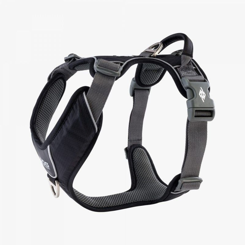 Harnais chien Comfort Walk Pro Dog Copenhagen noir S, packshot sur fond blanc, vue de profil.
