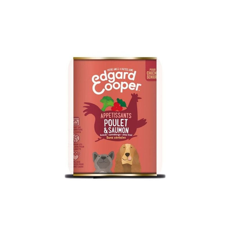 Edgard & Cooper 1963837 packshot d'alimentation pour chien senior avec recette au poulet et saumon, 