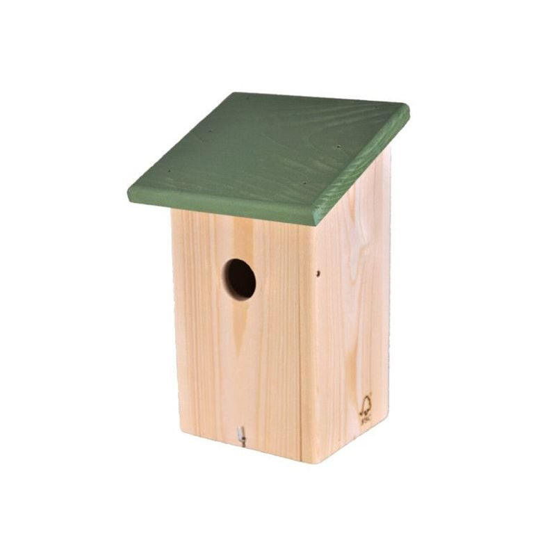 Nichoir en bois massif avec entrée 34mm, crochet suspendu et panneau avant nettoyable, pour moineaux