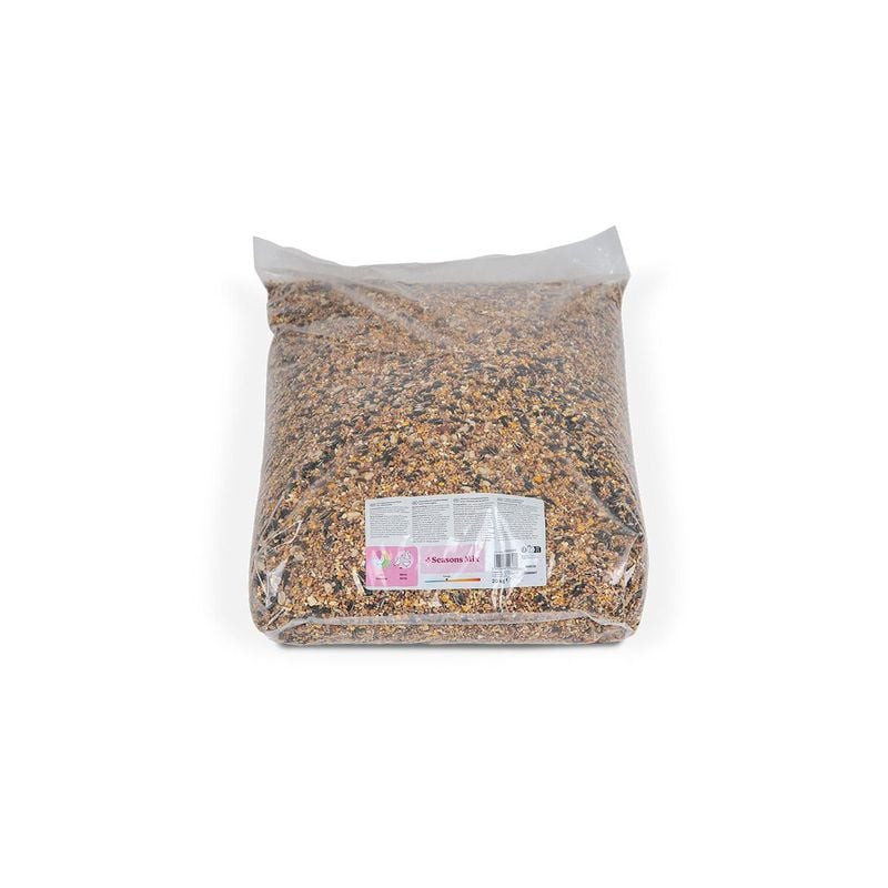 Vue latérale du sac de 20 kg du mélange 4 Saisons Emma's Garden montrant la liste des ingrédients et