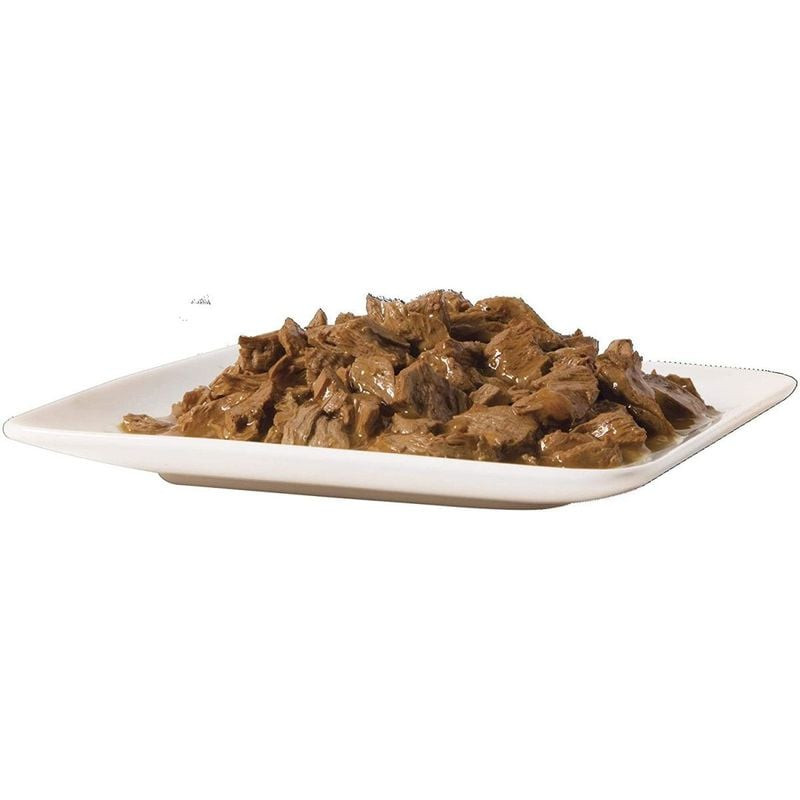 Image détaillée de la pâtée Purina Pro Plan Delicate mettant en valeur la texture et la consistance 