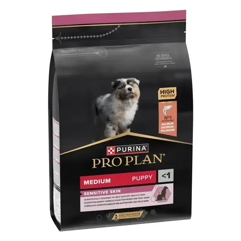 Dos du sac de croquettes pour chiot PROPLAN 1967373 avec informations nutritionnelles détaillées et 