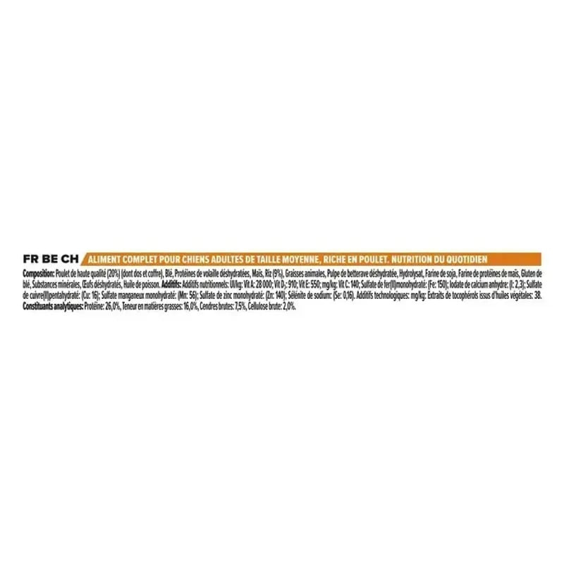 Croquettes Purina Pro Plan Medium Adult au poulet avec un chien heureux, bienfaits articulations et 