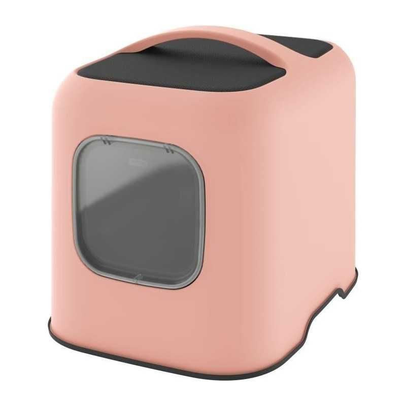 Packshot de la maison de toilette design Rotho My Pet rose 51x39.5x44cm pour chat