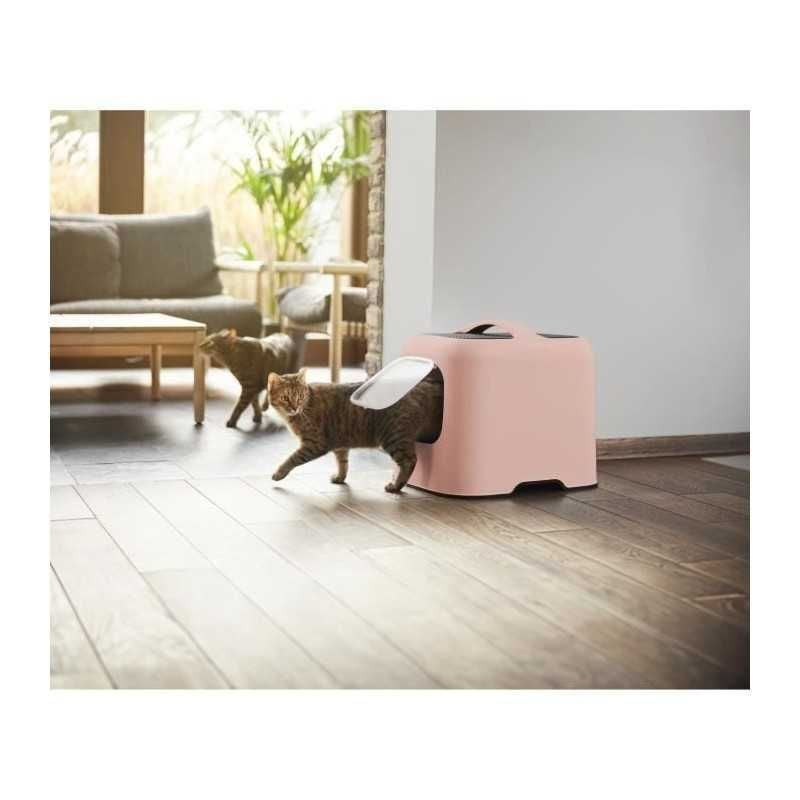 Maison de toilette Rotho My Pet Biala placée dans un intérieur, montrant son intégration moderne au 