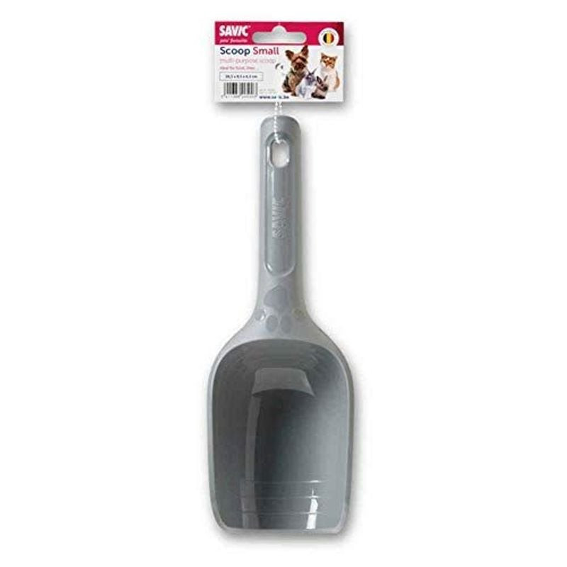 Pelle à nourriture Savic Flamingo gris clair (S) pour chien et chat, vue de face sur fond neutre