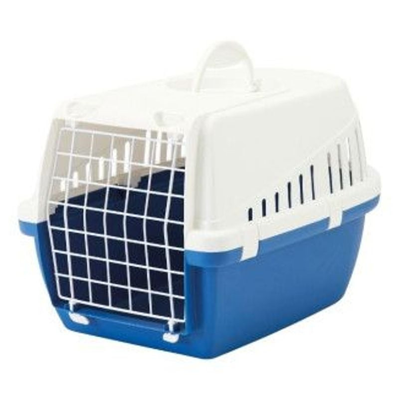 Packshot de la cage de transport Savic Trotter 1 bleu nordic 49x33x30 cm pour chien et chat