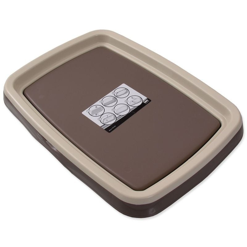 Détail du tapis Savic : surface blanche et noyau en gel de silice pour absorber les liquides et neut