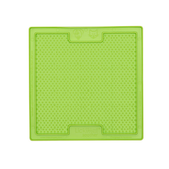 Side angle of LickiMat Soother licking mat with raised edges.