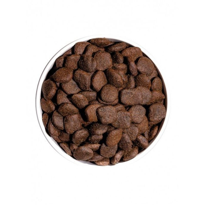 Détail des ingrédients des croquettes Ownat Grain Free Hypoallergenic au porc : porc frais, pomme de