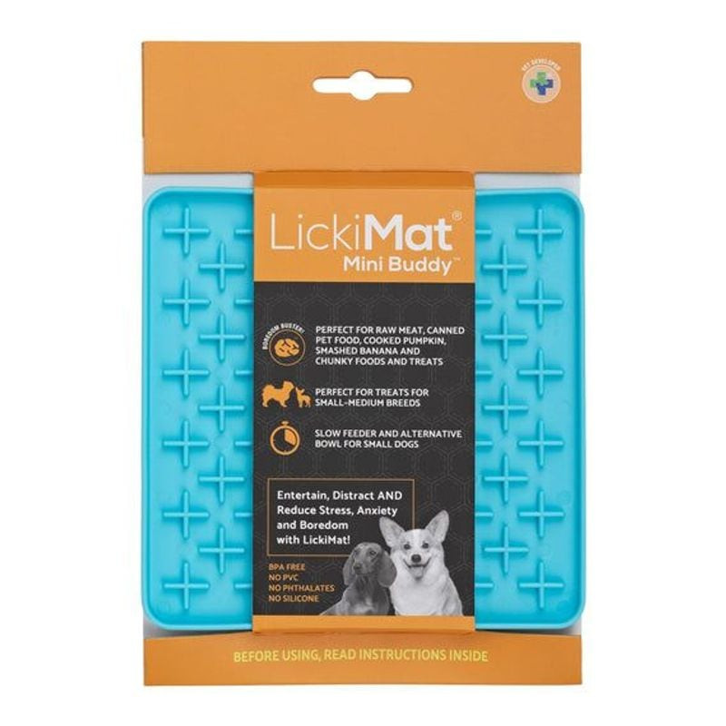 Tapis à lécher LickiMat Mini Buddy 1964533 orange texturé sur fond blanc