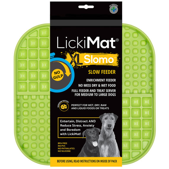 LickiMat Slomo XL Vert : Gamelle à lécher anti-glouton pour chien