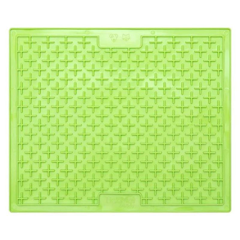 Vue latérale du LickiMat Buddy XL montrant son profil bas et son caoutchouc souple.