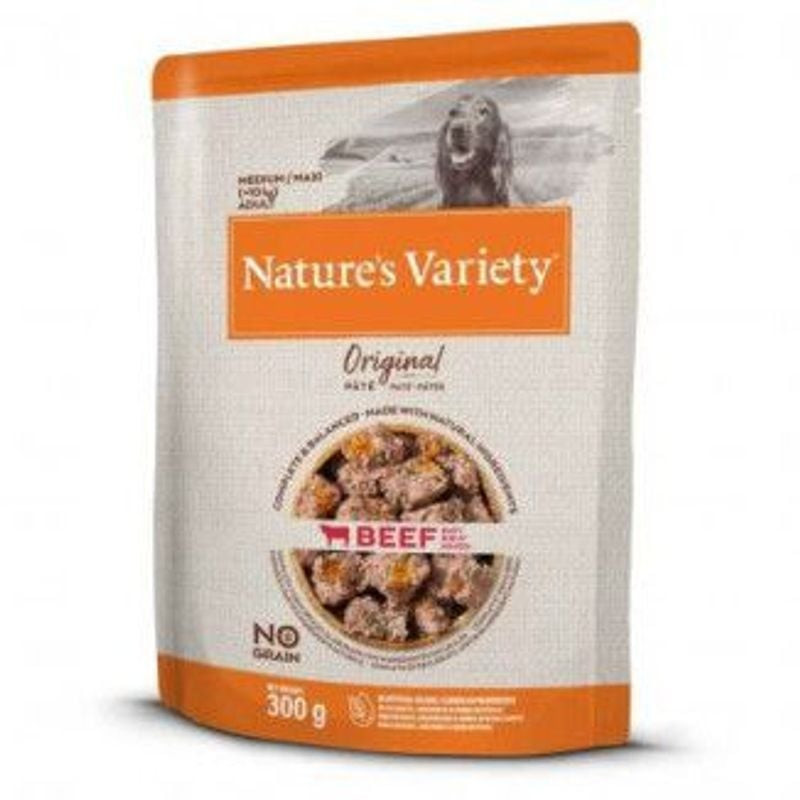 Packshot de la pâtée Nature's Variety Original au bœuf pour chien, 300g