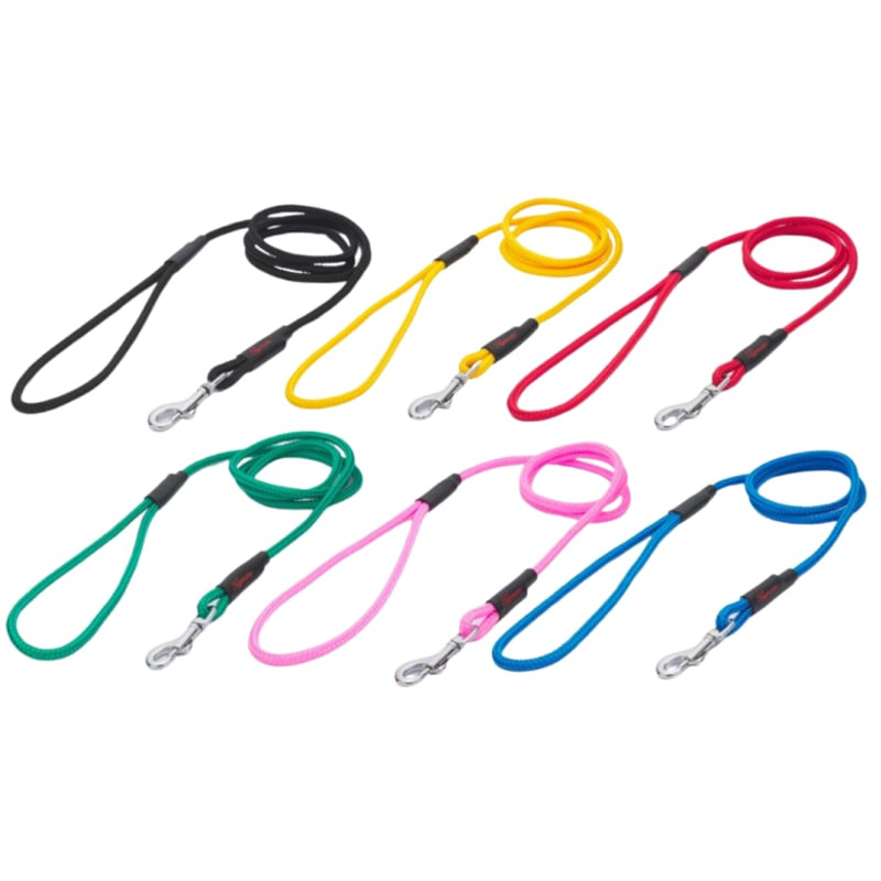 Laisse TAMER Classique Mini pour petits chiens, corde nylon 6mm avec attaches inox et poignée ergono