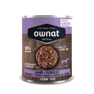 Ownat Grain Free Pâtée Chien Agneau & Patates 395g - Sans Céréales