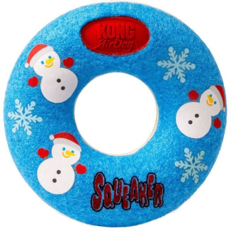 Jouet KONG AirDog Donut bleu - Stimulation et rebond pour chien moyen
