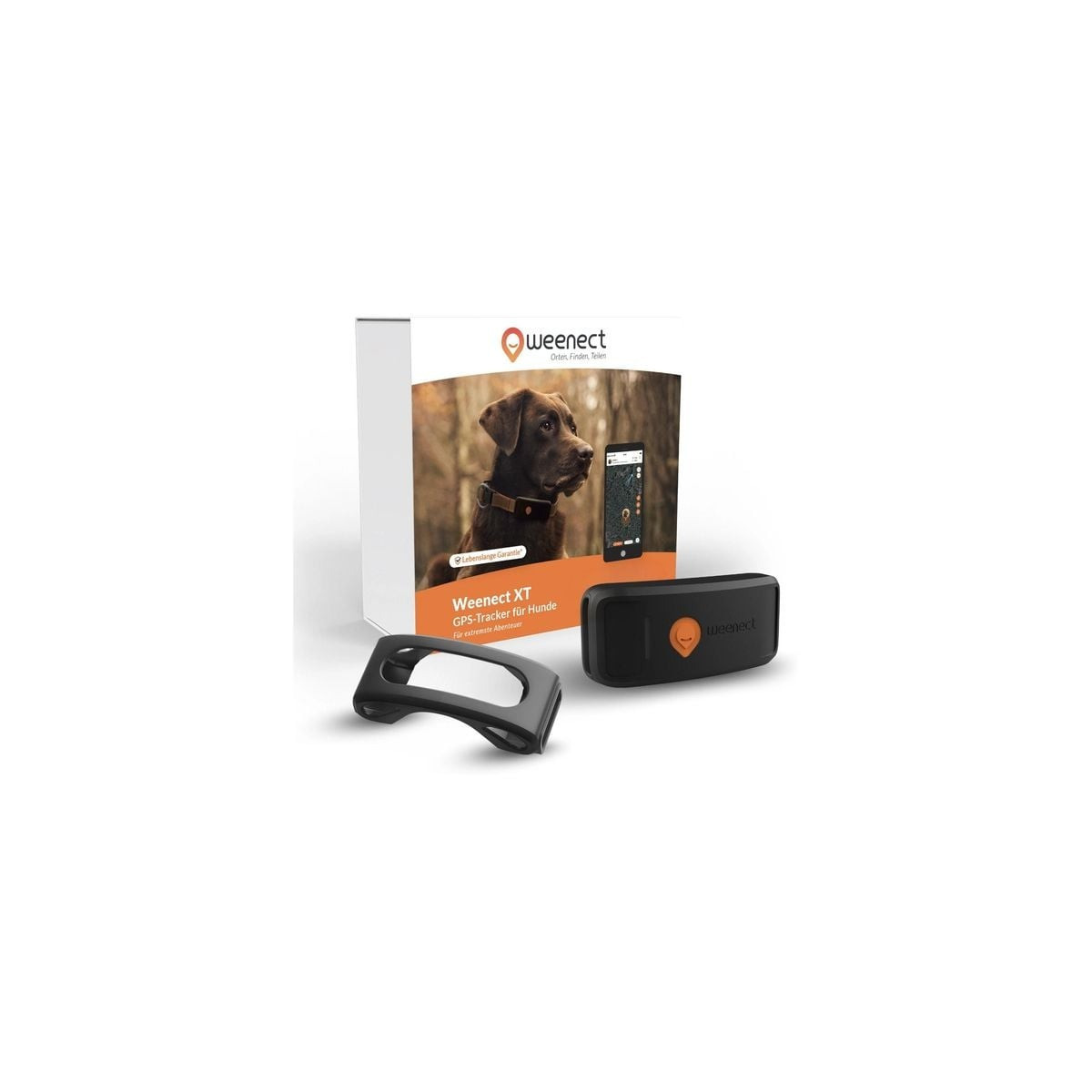 GPS chien Weenect XT Noir : suivi en temps réel sans collier