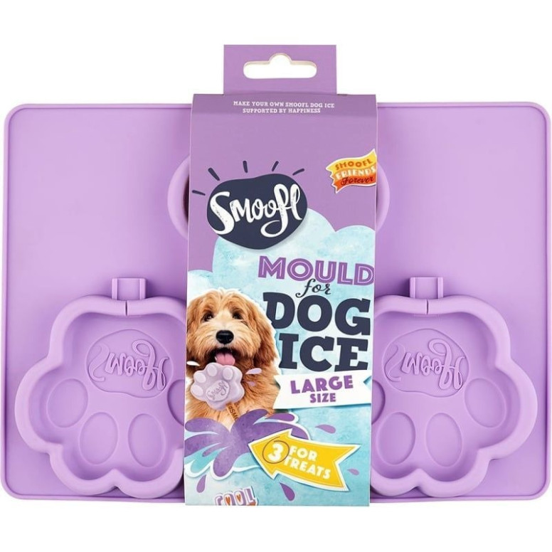 Moule glace chien Smoofl Large - 3 glaces pattes en silicone