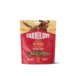 Snacks croustillants Carnilove : Autruche & Mûres pour chien - 200g