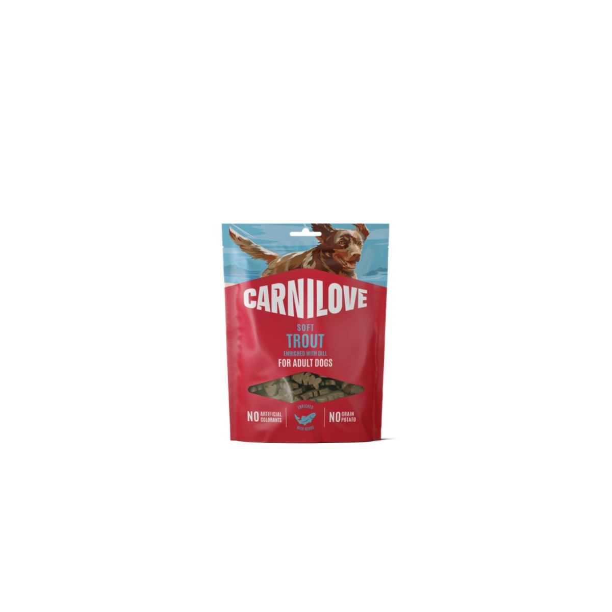CARNILOVE : Friandise truite-aneth 200g, moelleuse et sans céréales