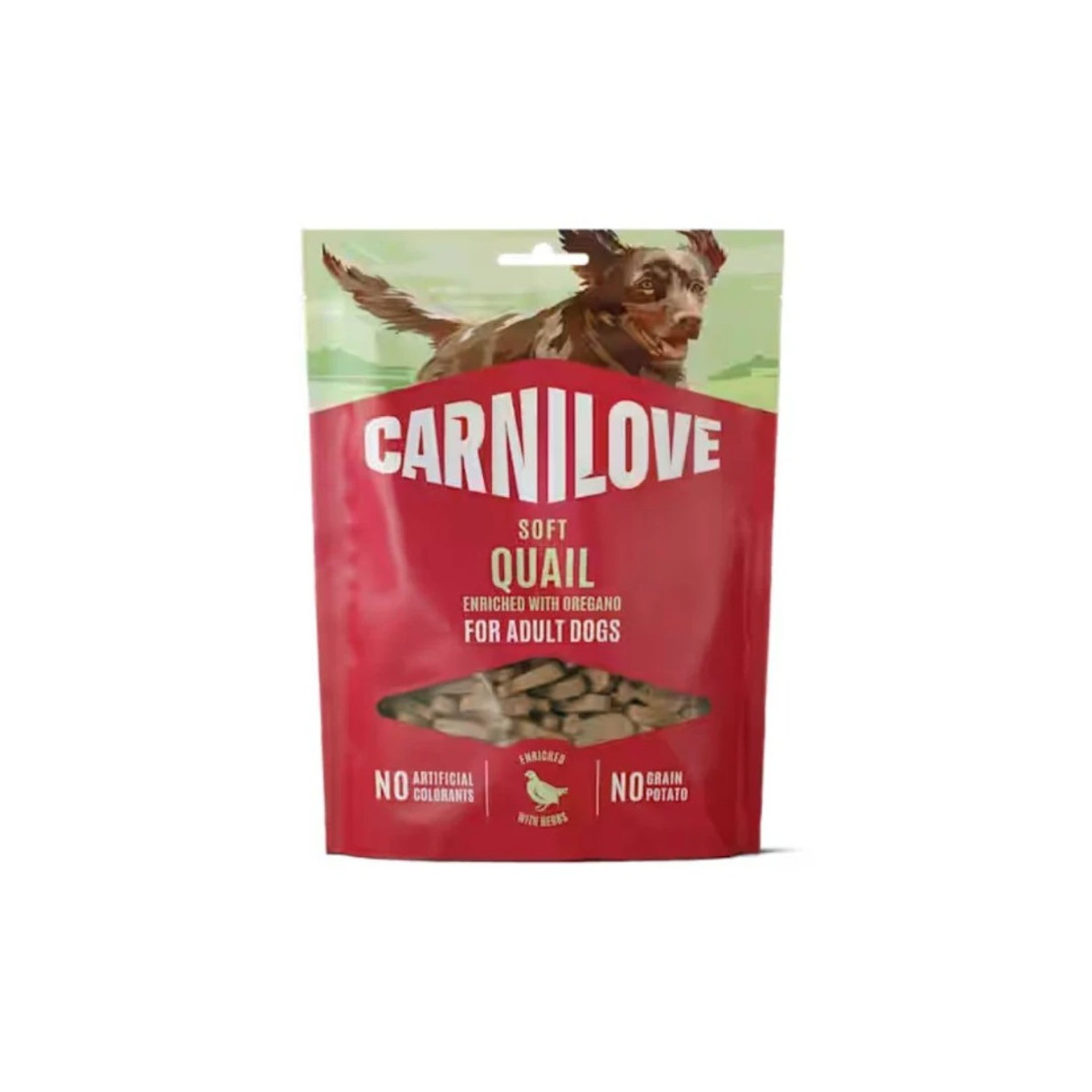 Friandise CARNILOVE Caille & Origan 200g - Récompense moelleuse chien
