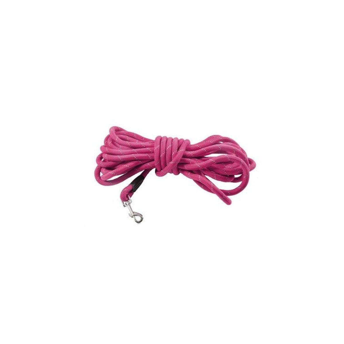 Longe CROCI 3m réfléchissante fuchsia pour chien - Sécurité nocturne