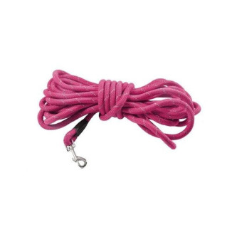 Longe CROCI 3m réfléchissante fuchsia pour chien - Sécurité nocturne