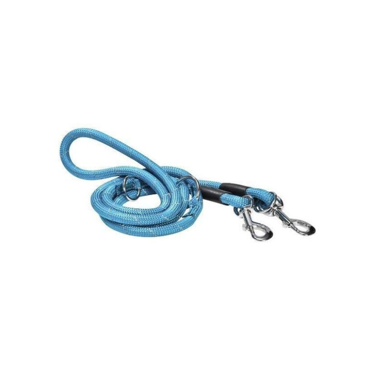 Laisse CROCI Walk chien - 3 longueurs - Bleu - Résistance et confort