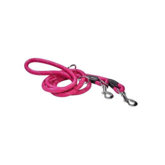 Laisse Croci 3 positions 180 cm - Fuchsia - Polyvalente pour balades