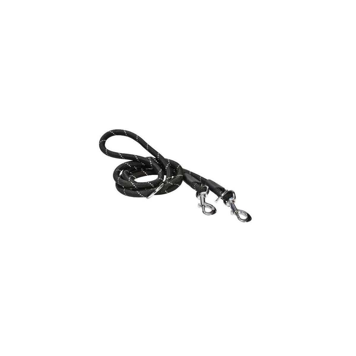 Laisse réglable Croci 180 cm - 3 positions - Noir - Promenades chien