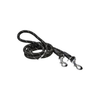 Laisse réglable Croci 180 cm - 3 positions - Noir - Promenades chien