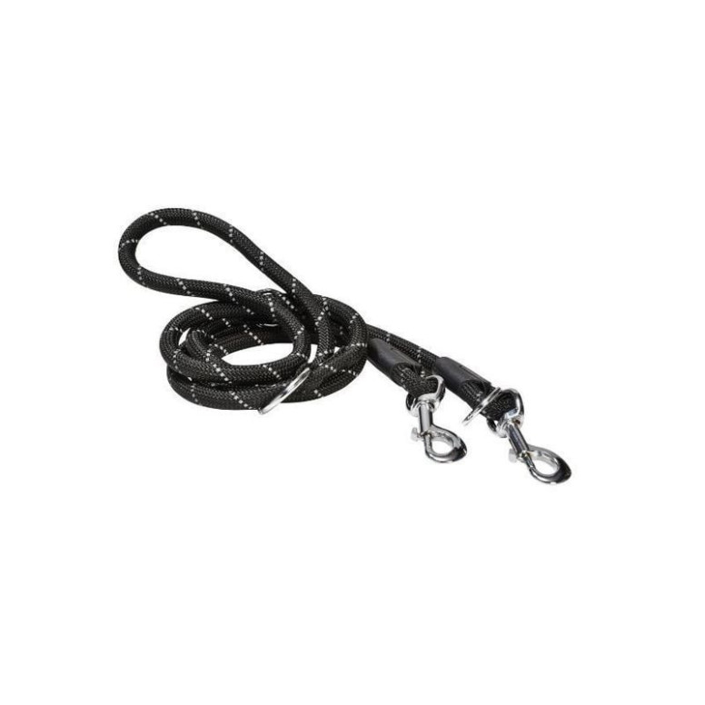 Laisse réglable Croci 180 cm - 3 positions - Noir - Promenades chien