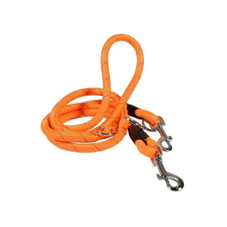 Laisse réglable CROCI 180 cm - 3 positions - Orange - Confort renforcé