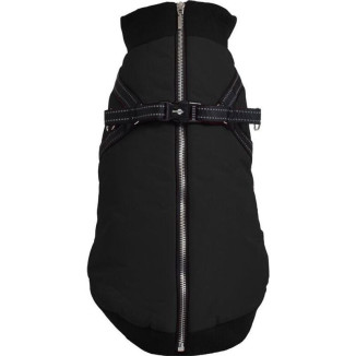 Manteau CROCI Easy Bomber Noir - Harnais intégré pour chien 40M