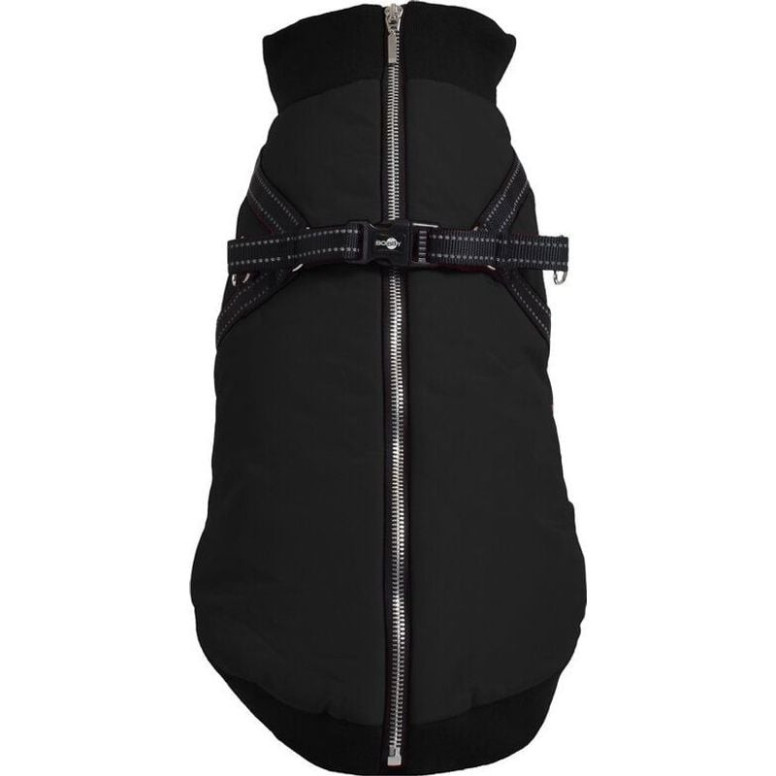 Manteau CROCI Easy Bomber Noir - Harnais intégré pour chien 40M