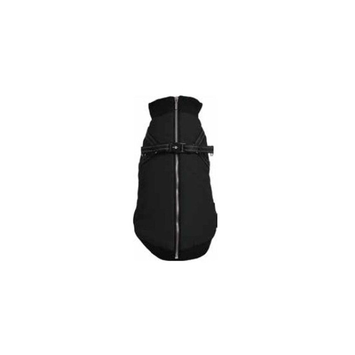 CROCI - Manteau chien noir 48L : Confort polaire et harnais intégré