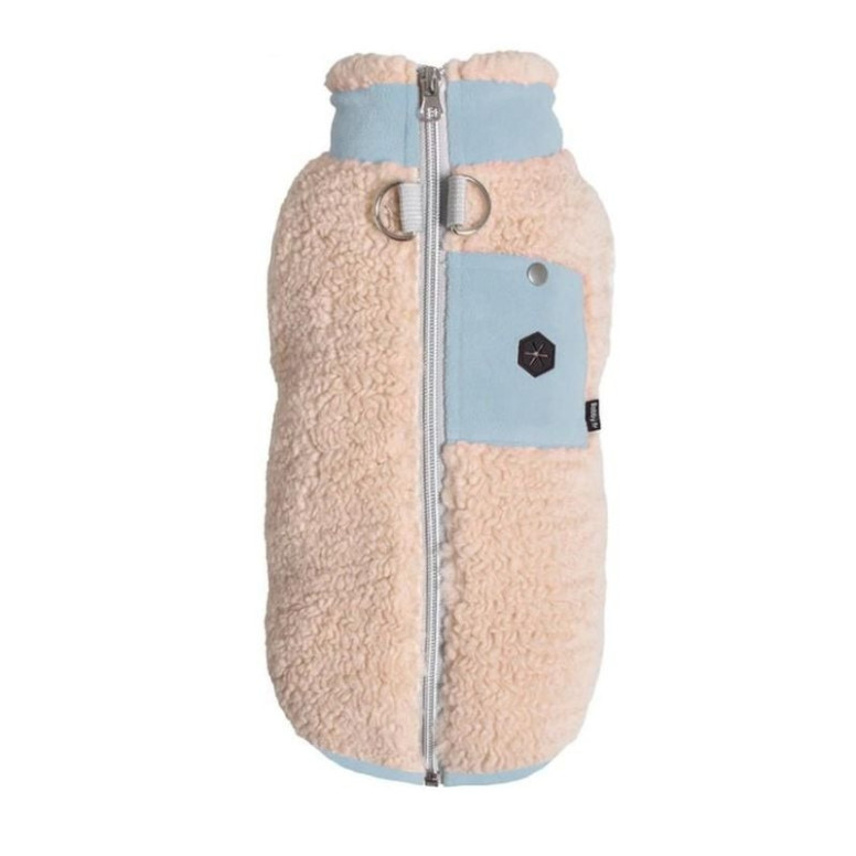 Pull Alpaga Bleu Croci - Veste Chien Chaud 32S, Fermeture Éclair