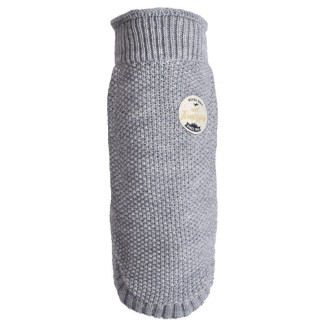 Pull chien gris CROCI - Roulotte 36 cm, confort et visibilité nocturne