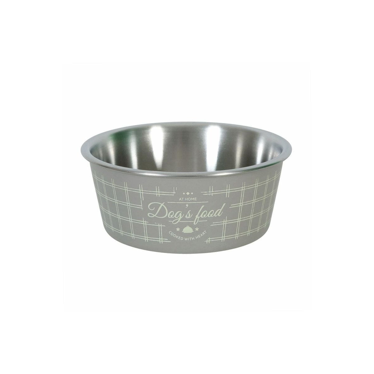 Gamelle Inox Zolux 750ml Taupe - Antidérapante pour repas chien
